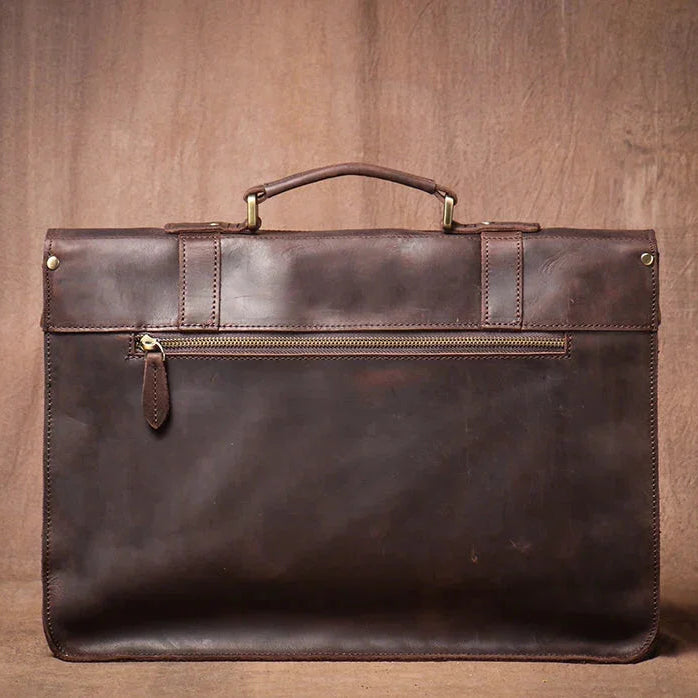 Sacoche cartable homme en cuir