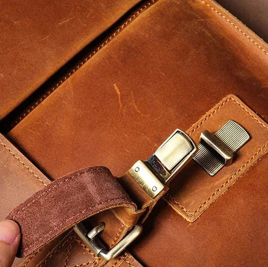 Sacoche cartable homme en cuir