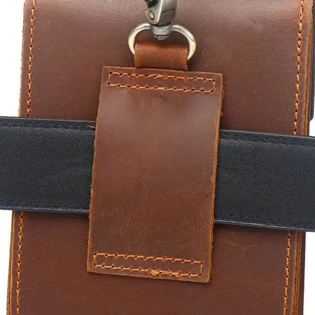 Sacoche ceinture cuir homme