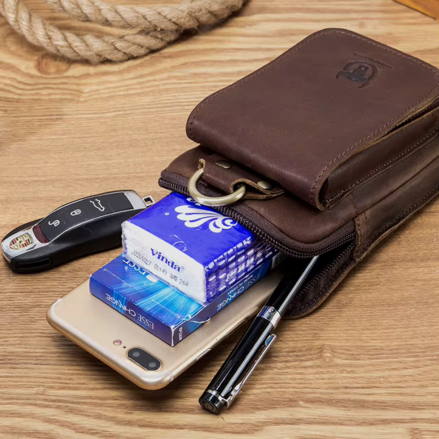 Sacoche ceinture homme cuir