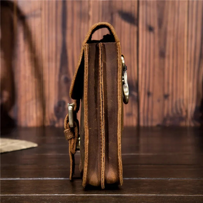 Sacoche cuir ceinture homme