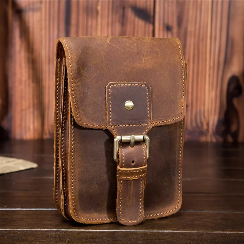 Sacoche cuir ceinture homme