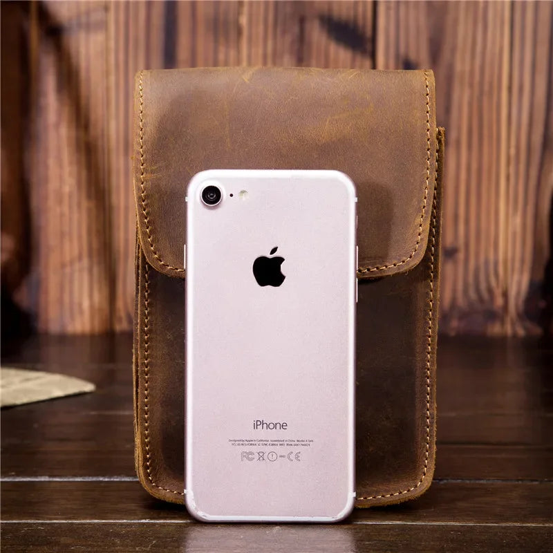 Sacoche cuir ceinture homme