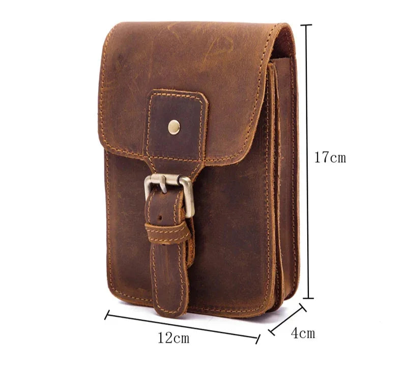 Sacoche cuir ceinture homme