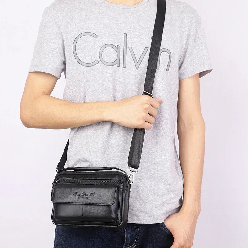 Sacoche cuir homme bandoulière rectangulaire