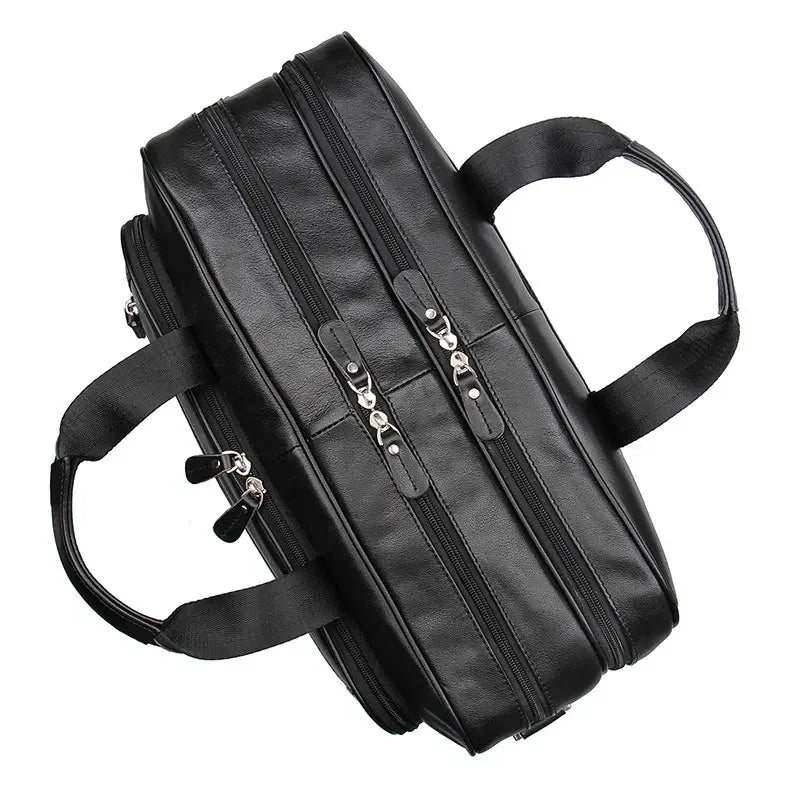 Sacoche cuir homme grand format 17 pouces