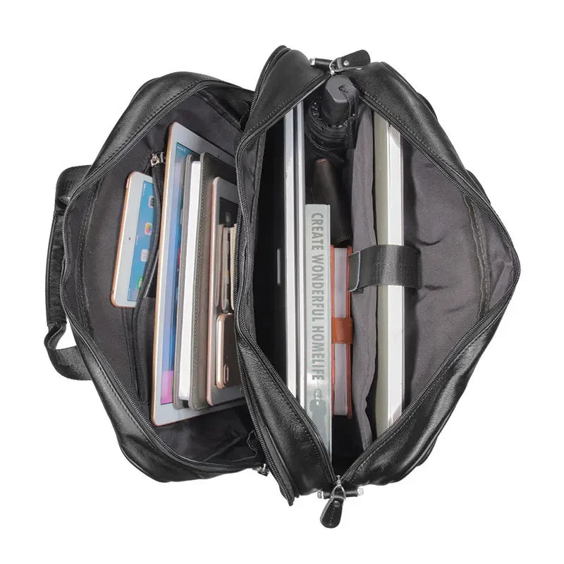 Sacoche cuir homme grand format 17 pouces