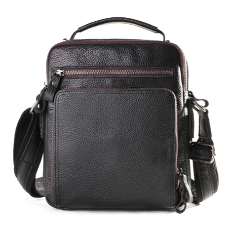 Sacoche cuir homme vintage noir