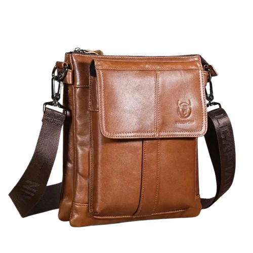 Sacoche cuir marron homme