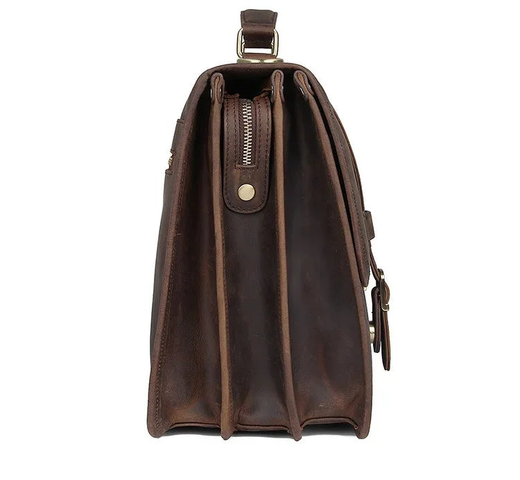 Sacoche cuir marron pour homme