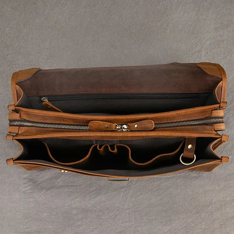 Sacoche cuir marron pour homme