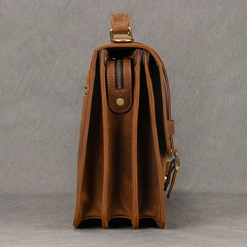 Sacoche cuir marron pour homme