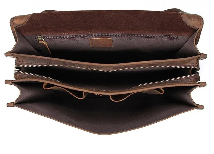 Sacoche cuir marron pour homme