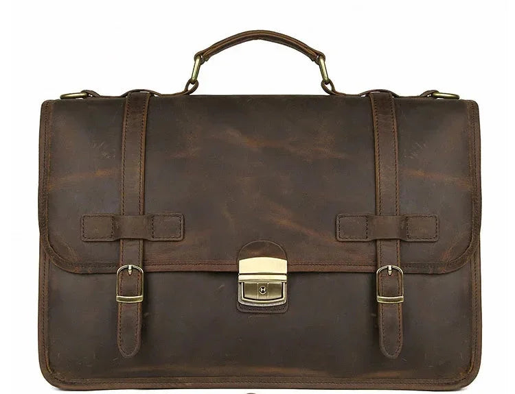 Sacoche cuir marron pour homme marron foncé