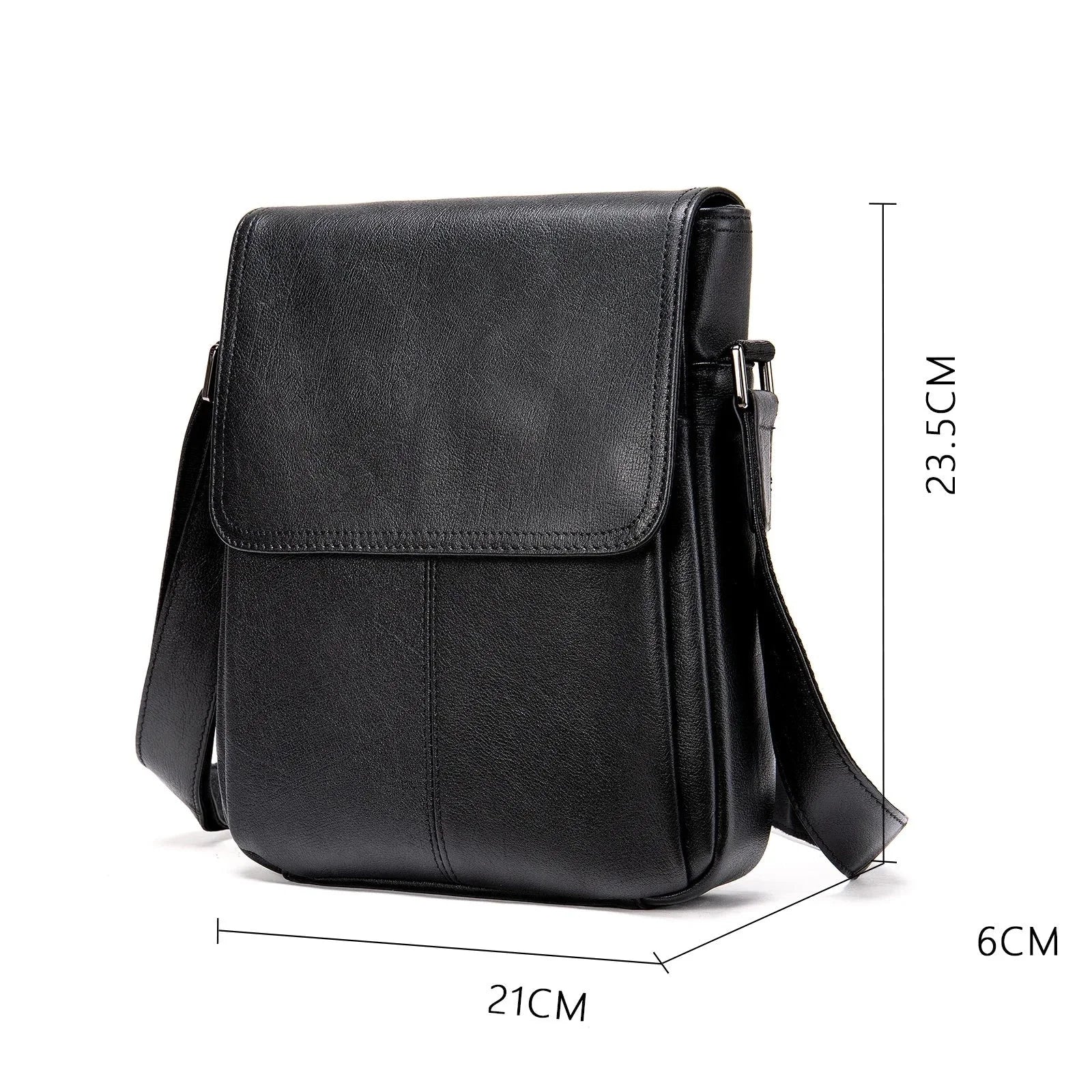 Sacoche cuir noire homme