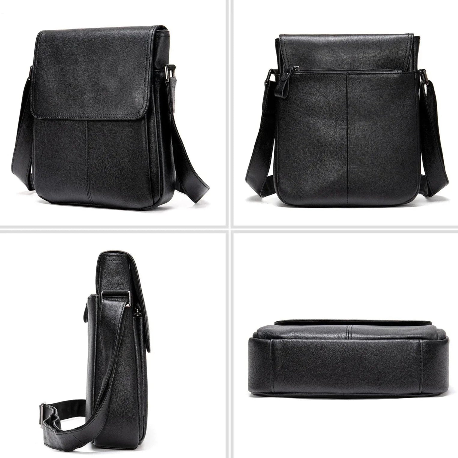 Sacoche cuir noire homme