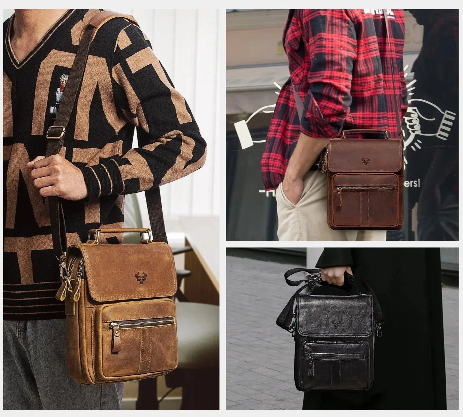 Sacoche cuir pour homme