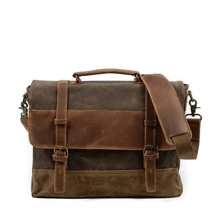 Sacoche cuir vintage homme marron