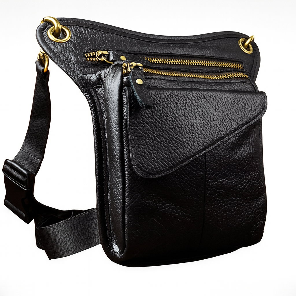 Sacoche de jambe cuir homme