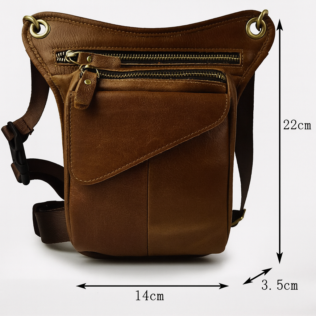 Sacoche de jambe cuir homme