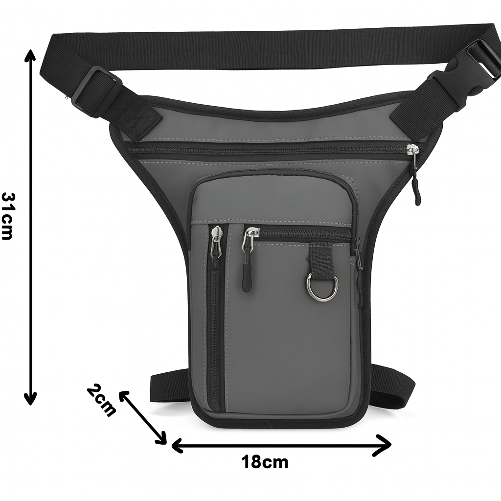 Sacoche de jambe homme gris