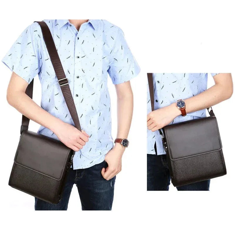 Sacoche homme à rabat