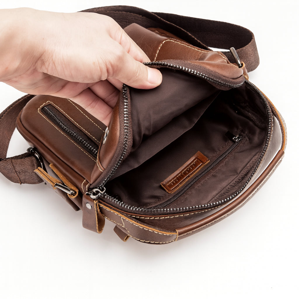 Sacoche homme bandoulière cuir