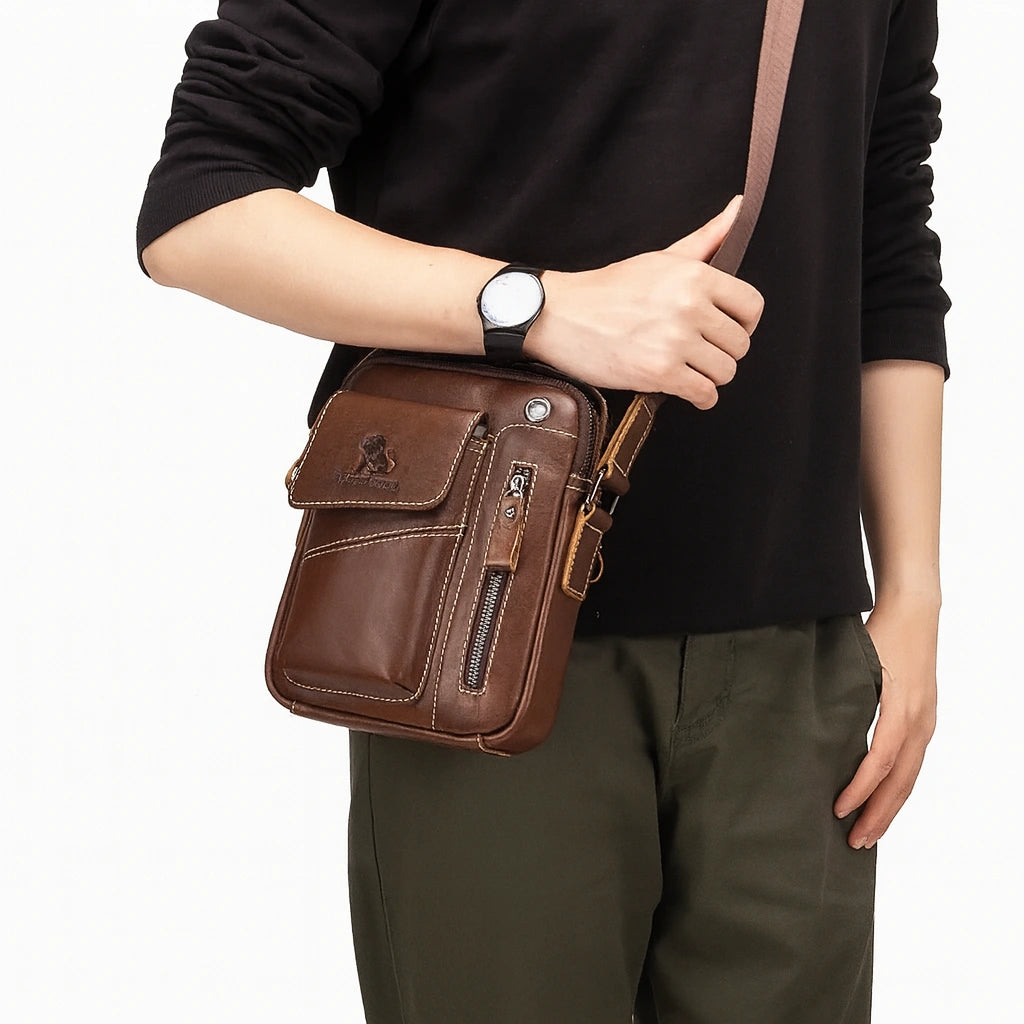 Sacoche homme bandoulière cuir