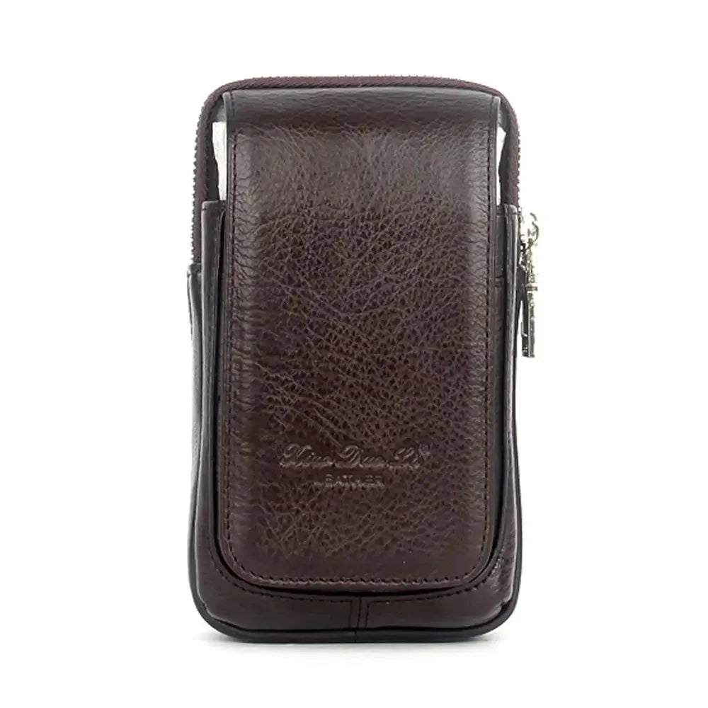 Sacoche homme ceinture marron