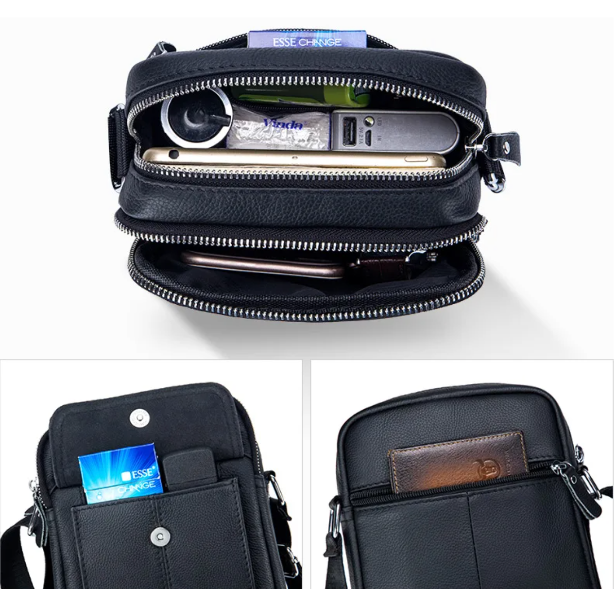 Sacoche homme cuir bandoulière