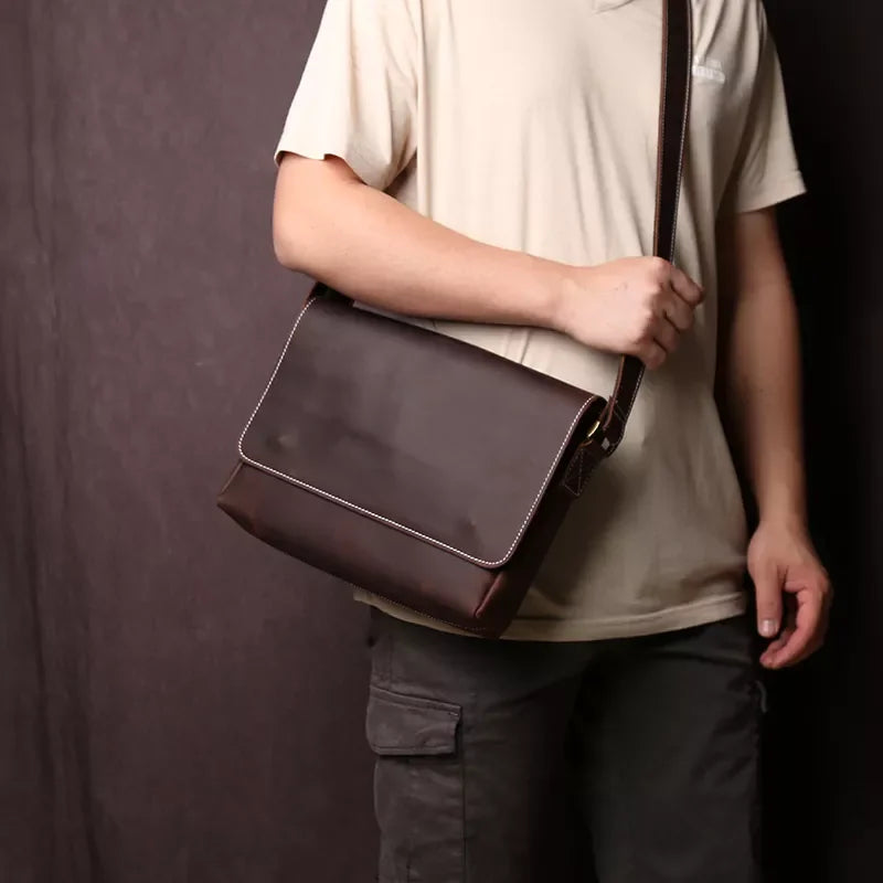 Sacoche homme cuir marron