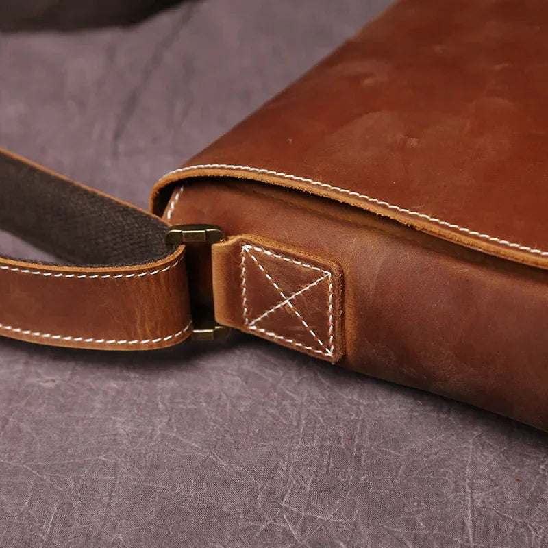 Sacoche homme cuir marron