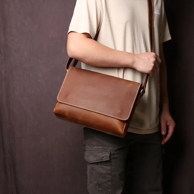 Sacoche homme cuir marron