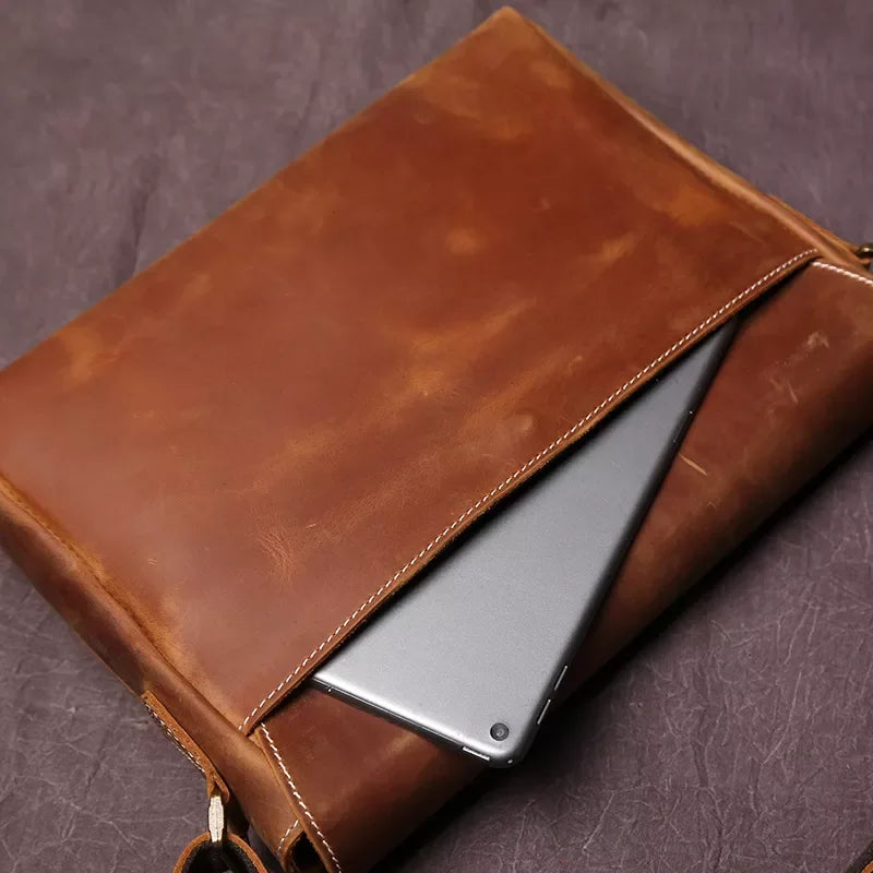 Sacoche homme cuir marron