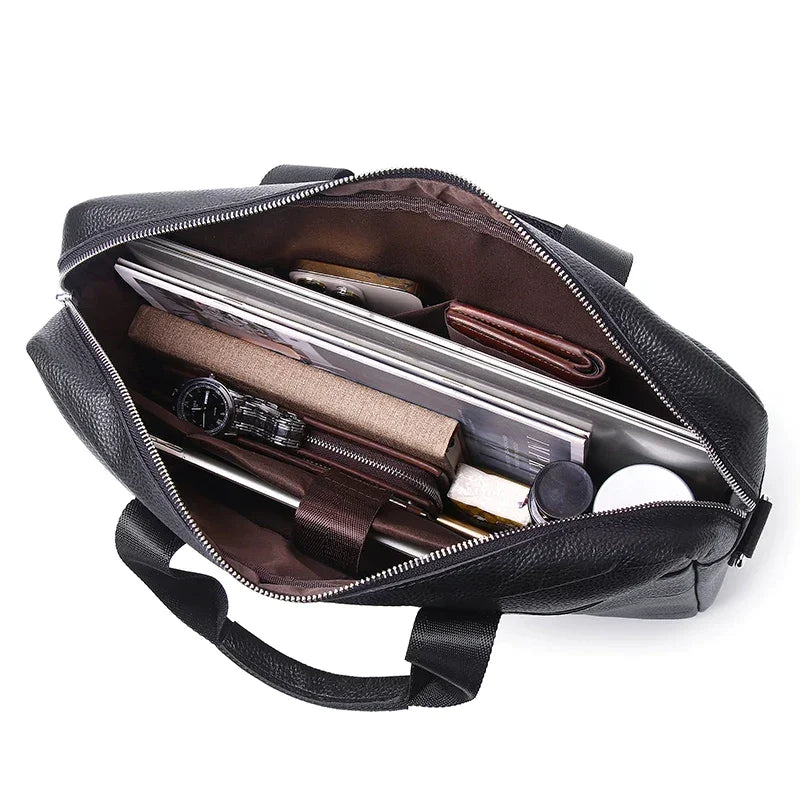 Sacoche homme cuir noir