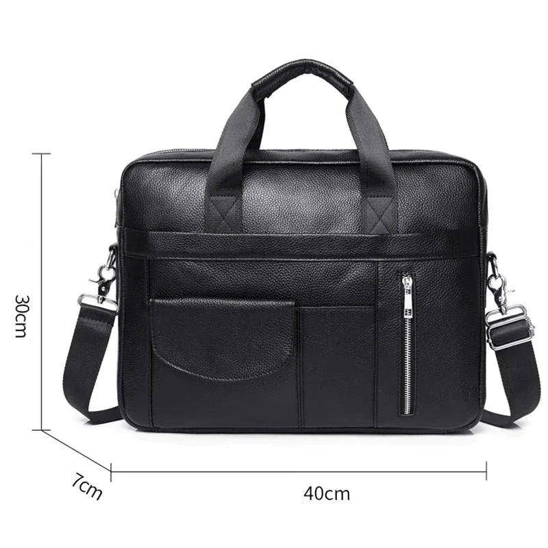 Sacoche homme cuir noir