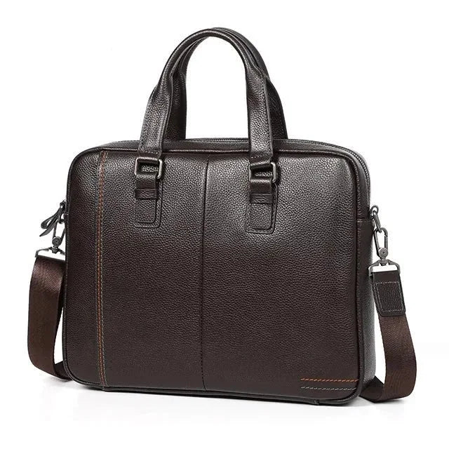 Sacoche homme cuir ordinateur marron foncé