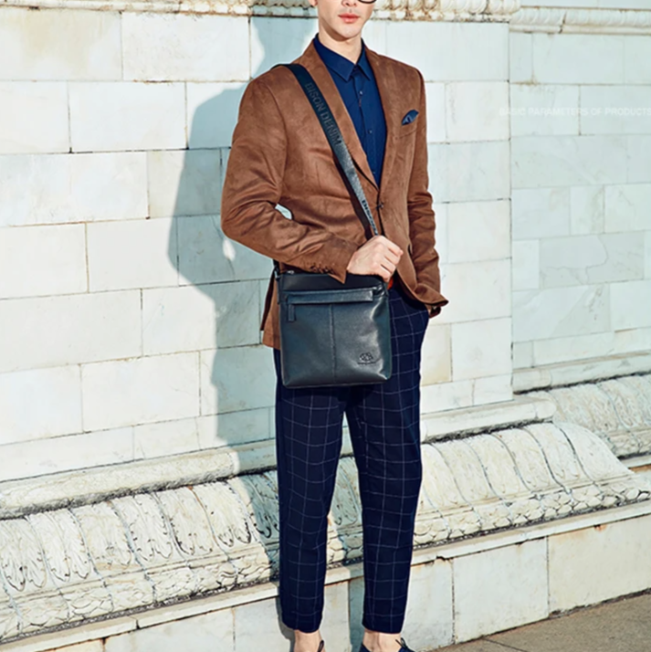 Sacoche homme cuir souple