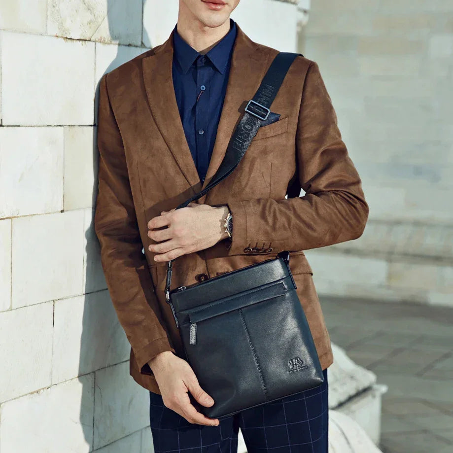 Sacoche homme cuir souple