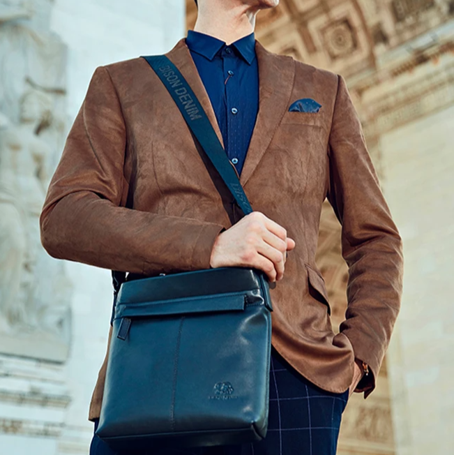 Sacoche homme cuir souple