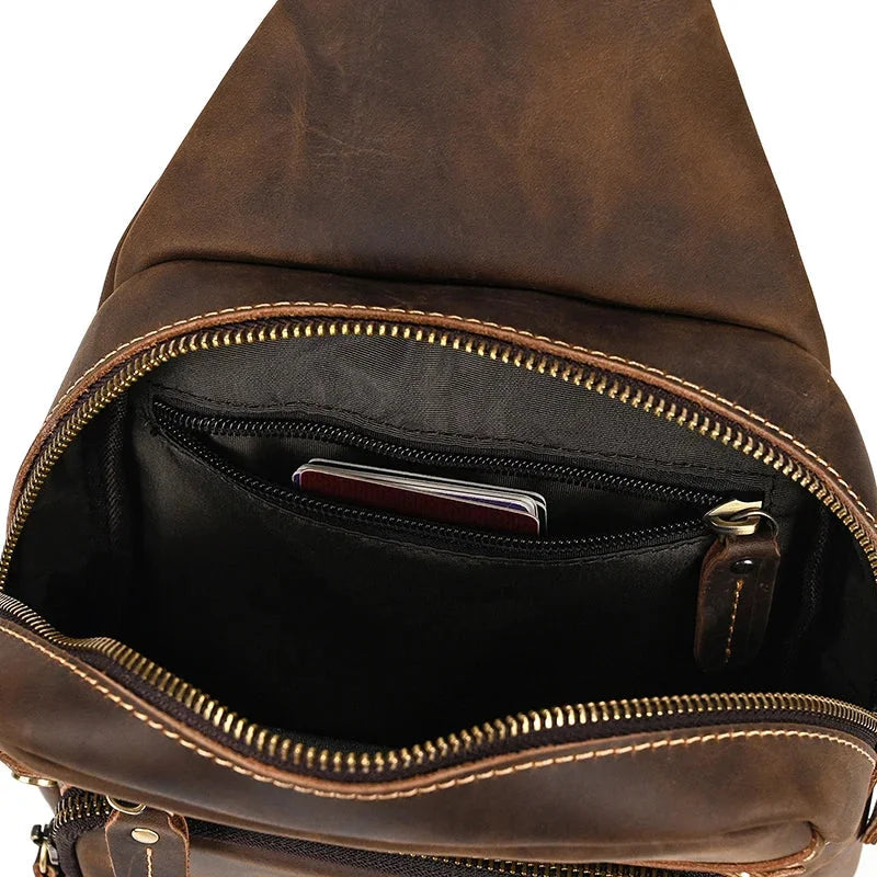 Sacoche homme marron