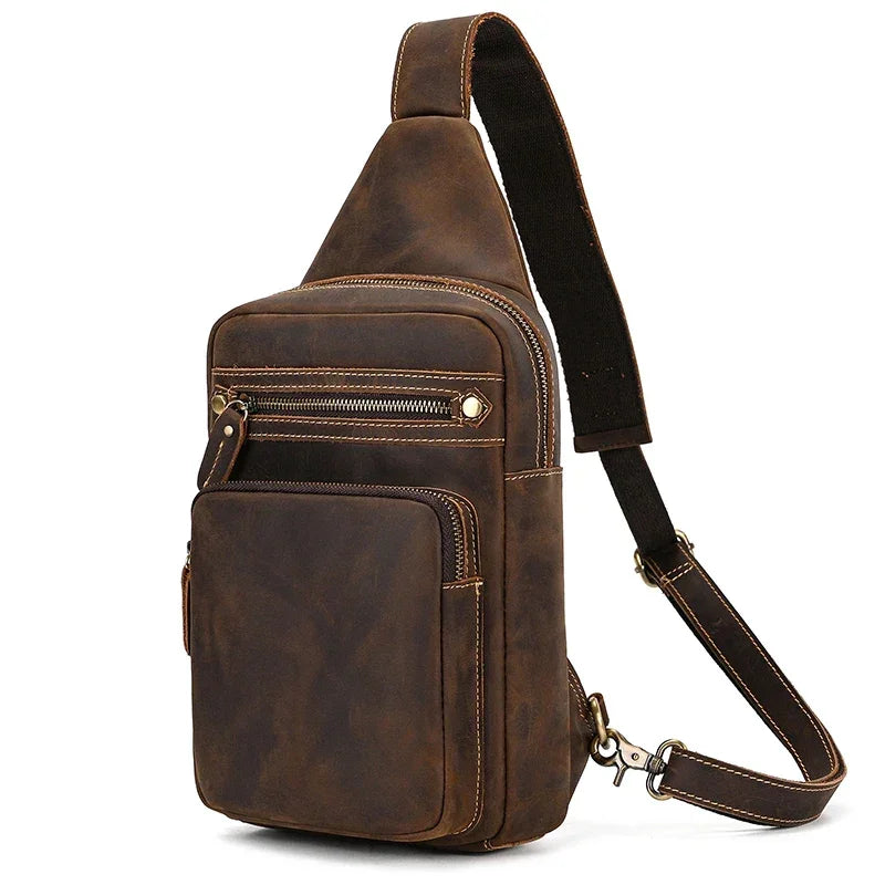 Sacoche homme marron