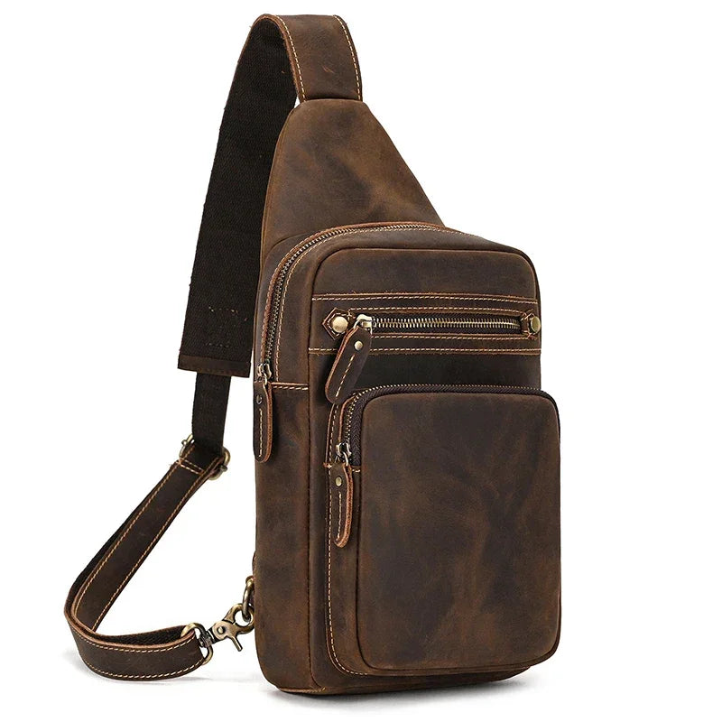 Sacoche homme marron