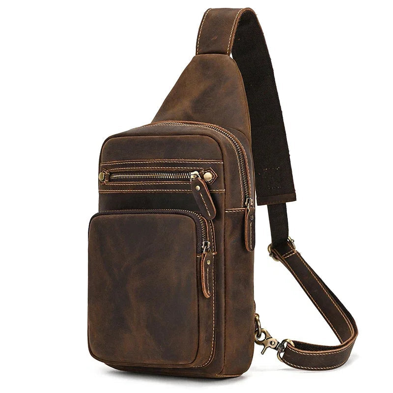 Sacoche homme marron