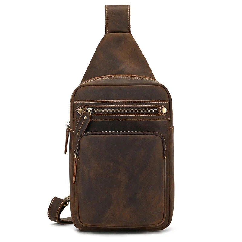 Sacoche homme marron