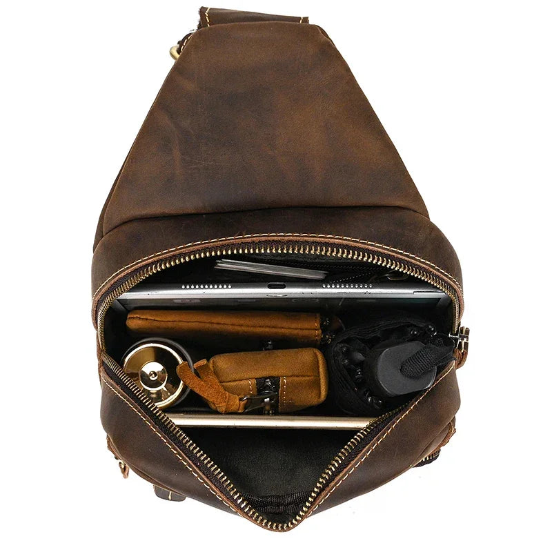 Sacoche homme marron