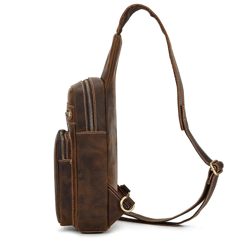Sacoche homme marron