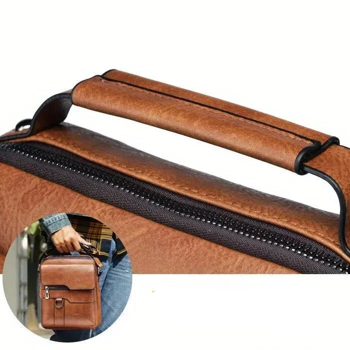 Sacoche homme marron bandoulière