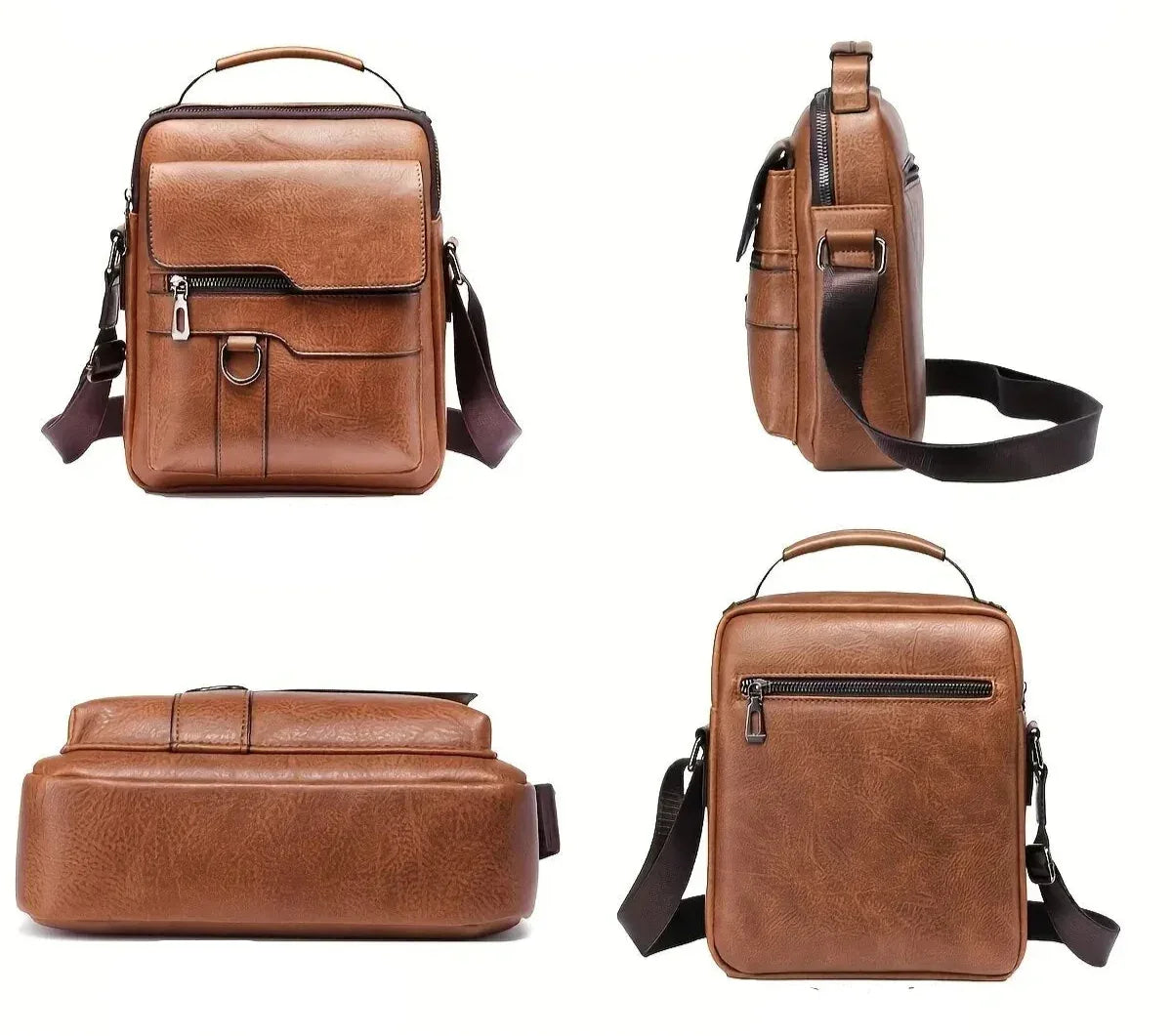 Sacoche homme marron bandoulière