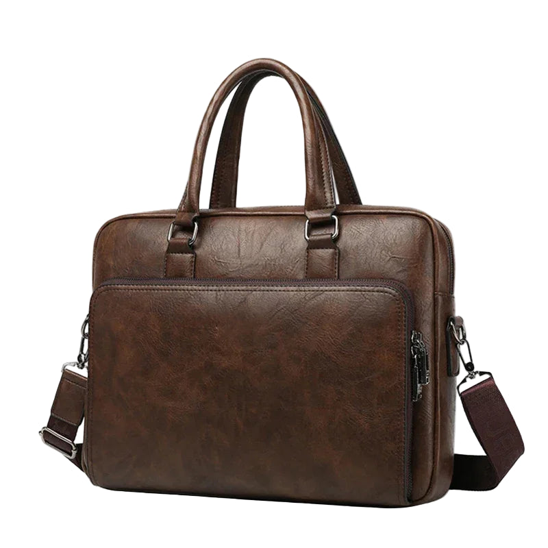 Sacoche homme pour ordinateur marron foncé
